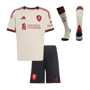 606602_1 Liverpool Away Kids Soccer Jerseys Full Kit 2025/26