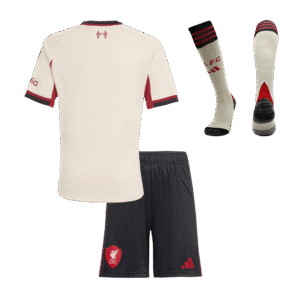 606602_2 Liverpool Away Kids Soccer Jerseys Full Kit 2025/26