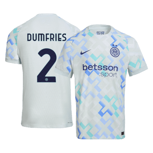 607202_1 DUMFRIES #2 Inter Milan Away Authentic Soccer Jersey 2025/26