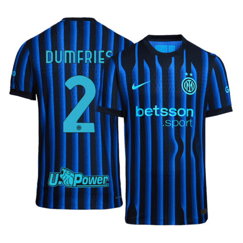 607317_1 DUMFRIES #2 Inter Milan Home Authentic Soccer Jersey 2025/26