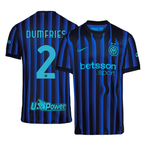 607433_1 DUMFRIES #2 Inter Milan Home Soccer Jersey 2025/26