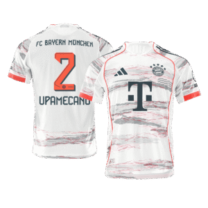 608157_1 UPAMECANO #2 Bayern Munich Away Authentic Soccer Jersey 2025/26