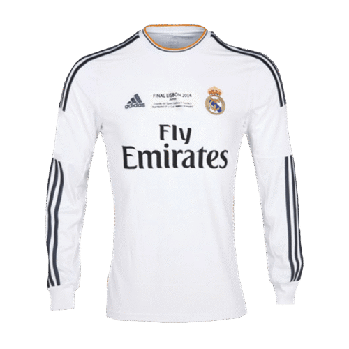 Vintage Soccer Jersey Real Madrid Home Long Sleeve 2013/14 - UCL Final