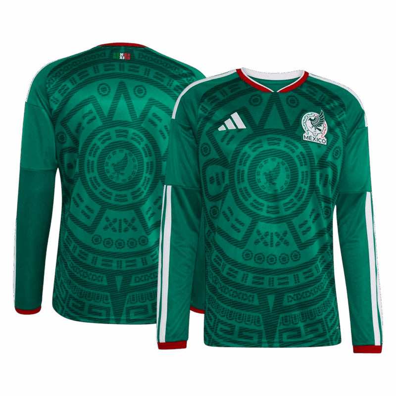 625144_3 Mexico Long Sleeve Home Soccer Jersey 2026