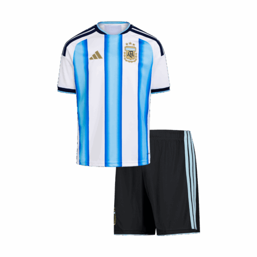 619751_1 Kid's Argentina Home Soccer Jersey Kit(Jersey+Shorts) 25/26 Blue&White