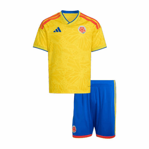 620384_1 Kid's Colombia Home Soccer Jersey Kit(Jersey+Shorts) World Cup 2026 Yellow