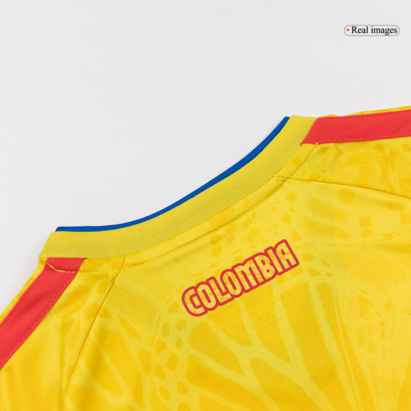Kid's Colombia Home Soccer Jersey Kit(Jersey+Shorts) World Cup 2026 Yellow
