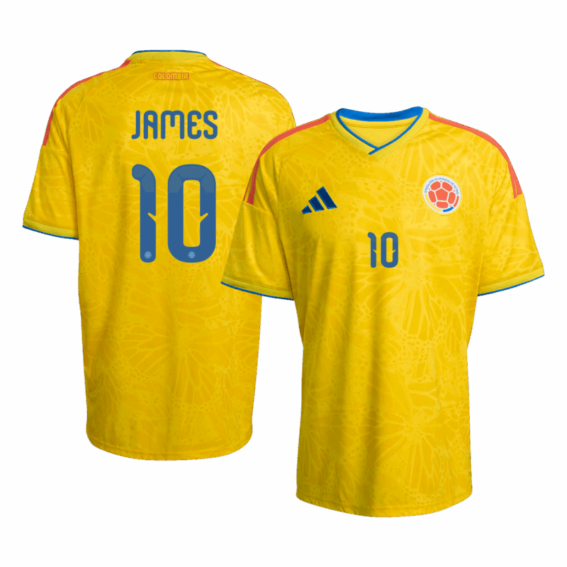 619112_1 JAMES #10 Colombia Home Soccer Jersey World Cup 2026 Yellow