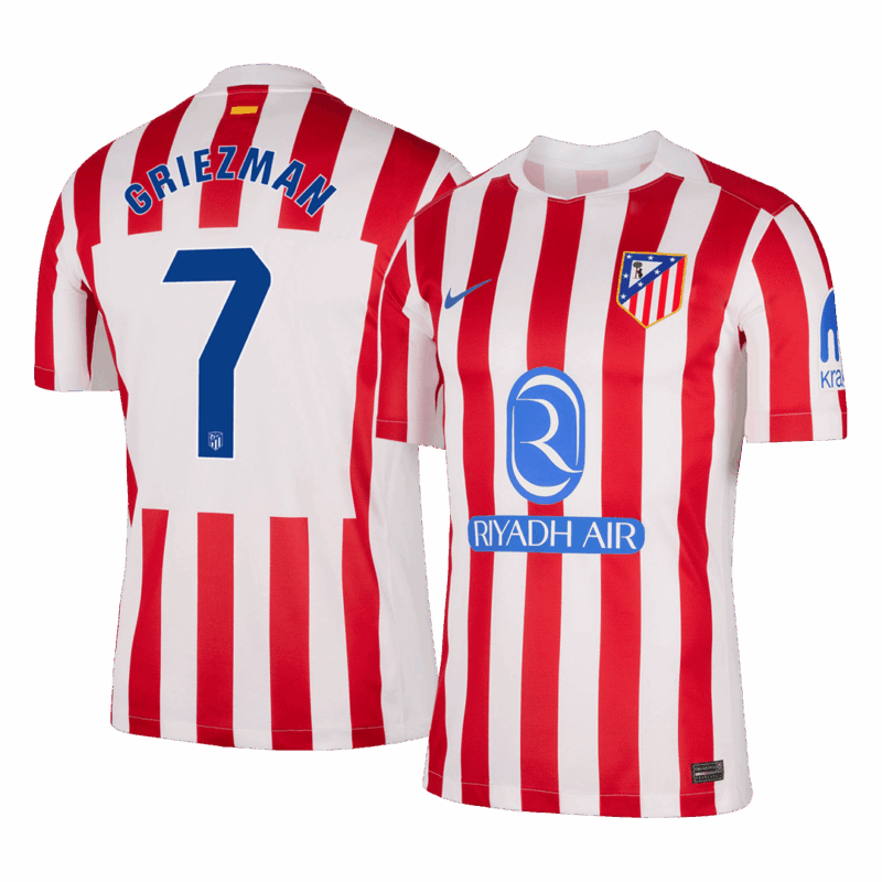 613008_1 Atletico Madrid GRIEZMANN #7 Home Soccer Jersey 2025/26