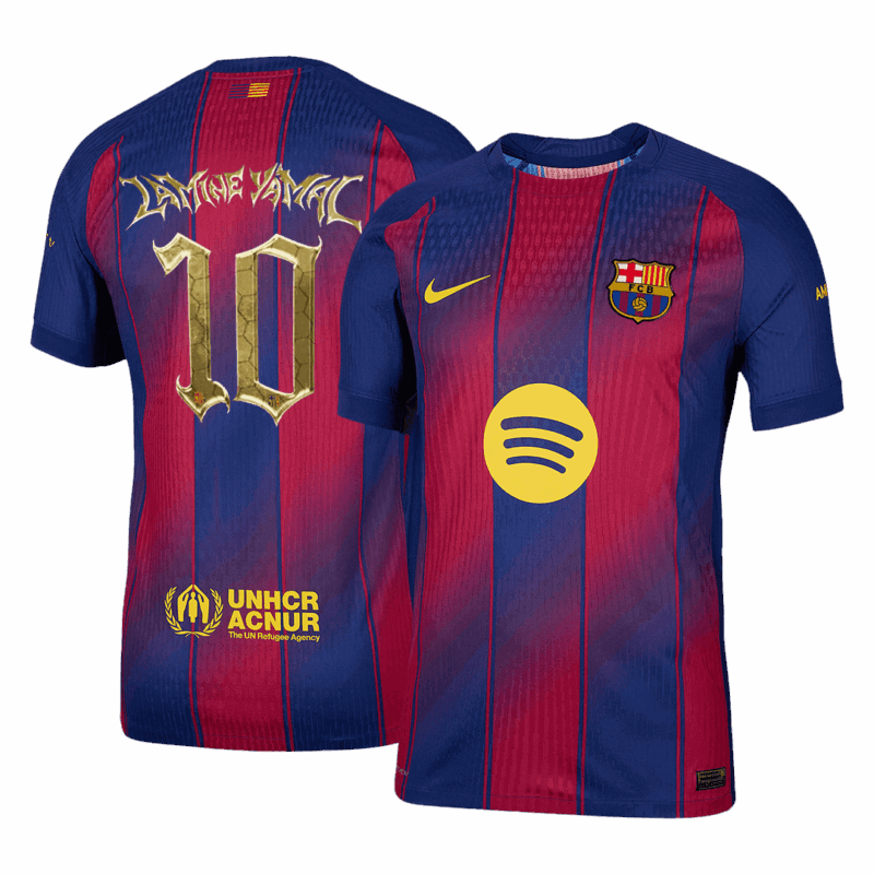 610212_1 Barcelona LAMINE YAMAL #10 Home Soccer Jersey Authentic 2025/26 - Kopa Trophy Edition