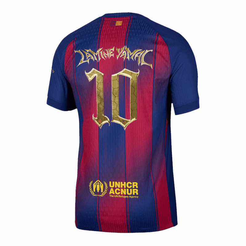 610212_3 Barcelona LAMINE YAMAL #10 Home Soccer Jersey Authentic 2025/26 - Kopa Trophy Edition
