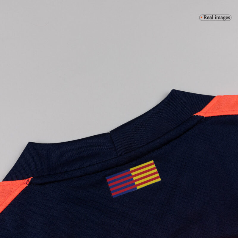 615827_10 Kid's Barcelona Third Away Soccer Jersey Kit(Jersey+Shorts+Socks) 25/26 Orange