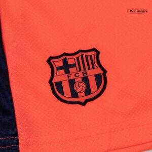 615827_13 Kid's Barcelona Third Away Soccer Jersey Kit(Jersey+Shorts+Socks) 25/26 Orange