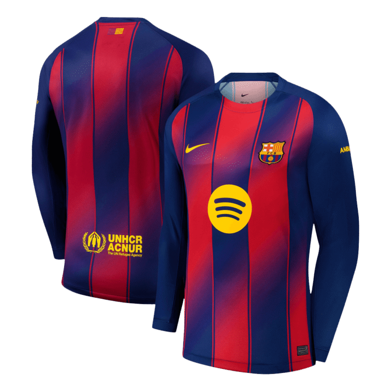 Barcelona Home Long Sleeve Soccer Jersey 2025/26