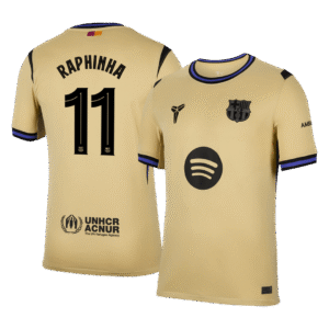 RAPHINHA #11 Barcelona Away Soccer Jersey 2025/26 -UCL