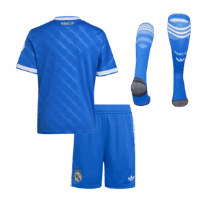 616023_2 Kid's Real Madrid Third Away Soccer Jersey Kit(Jersey+Shorts+Socks) 25/26 Blue