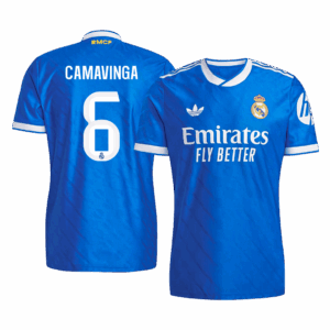 611488_1 CAMAVINGA #6 Authentic Real Madrid Third Away Soccer Jersey 2025/26 Blue