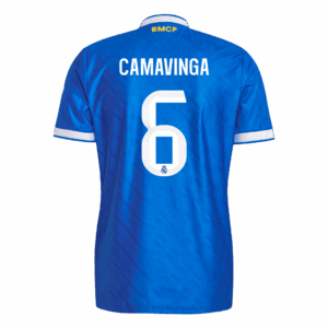 611488_3 CAMAVINGA #6 Authentic Real Madrid Third Away Soccer Jersey 2025/26 Blue