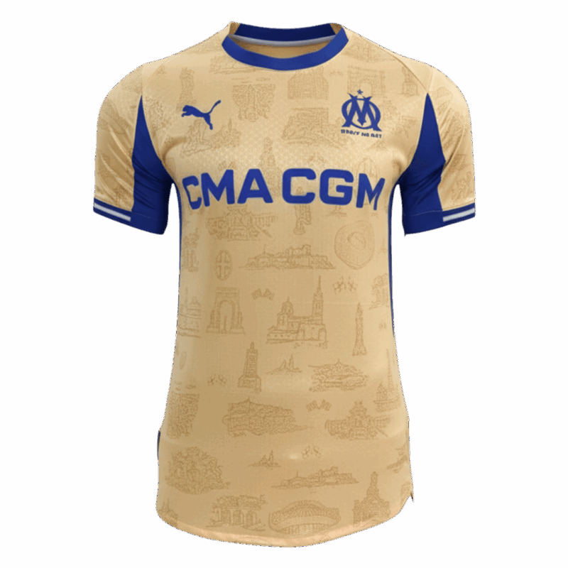 624308_1 Player Version Marseille Fourth Soccer Jersey 25/26 Yellow