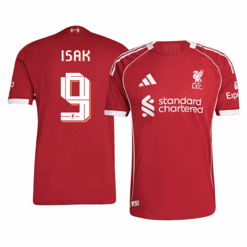 601441_1 Liverpool ISAK #9 Home Soccer Jersey Authentic 2025/26 - UCL