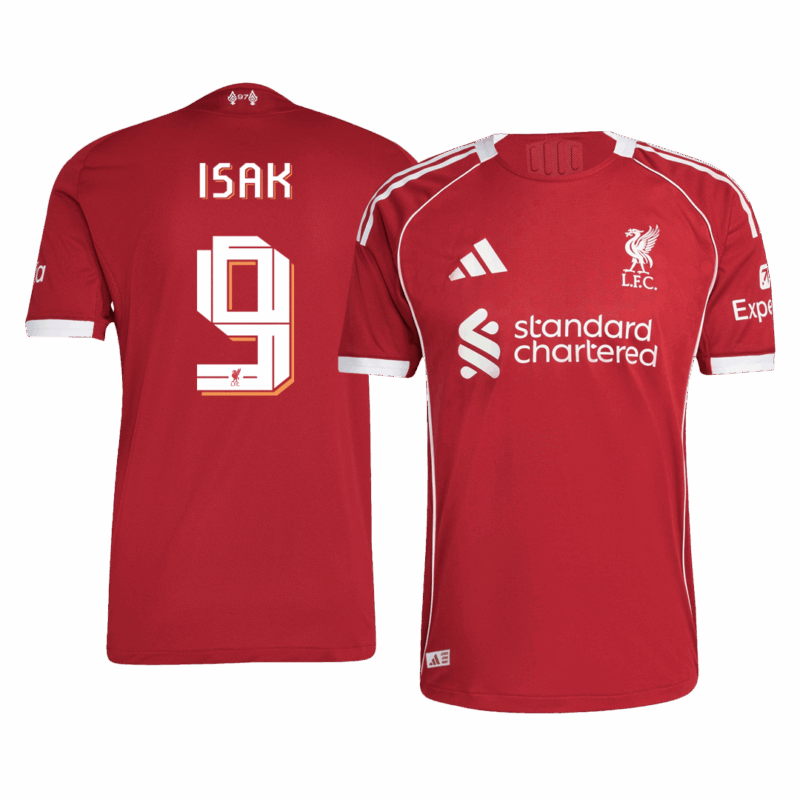 601441_1 Liverpool ISAK #9 Home Soccer Jersey Authentic 2025/26 - UCL