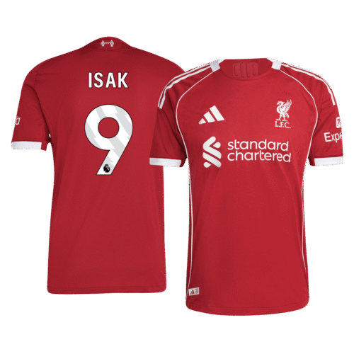 ISAK #9 Liverpool Home Authentic Soccer Jersey 2025/26