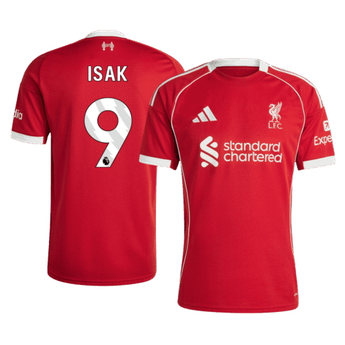 ISAK #9 Liverpool Home Soccer Jersey 2025/26