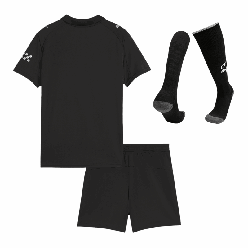 616071_2 Kid's Manchester City Away Soccer Jersey Kit(Jersey+Shorts+Socks) 2025/26 Black