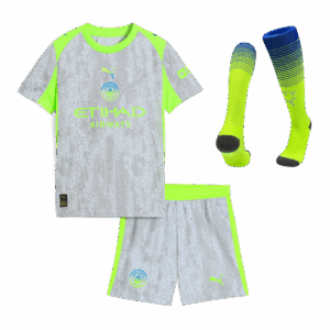 616120_1 Kid's Manchester City Third Kit(Jersey+Shorts+Socks) 25/26 Gray