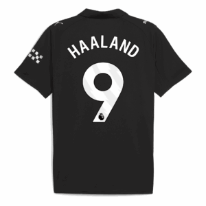 613998_3 HAALAND #9 Manchester City Away Soccer Jersey 2025/26 Black
