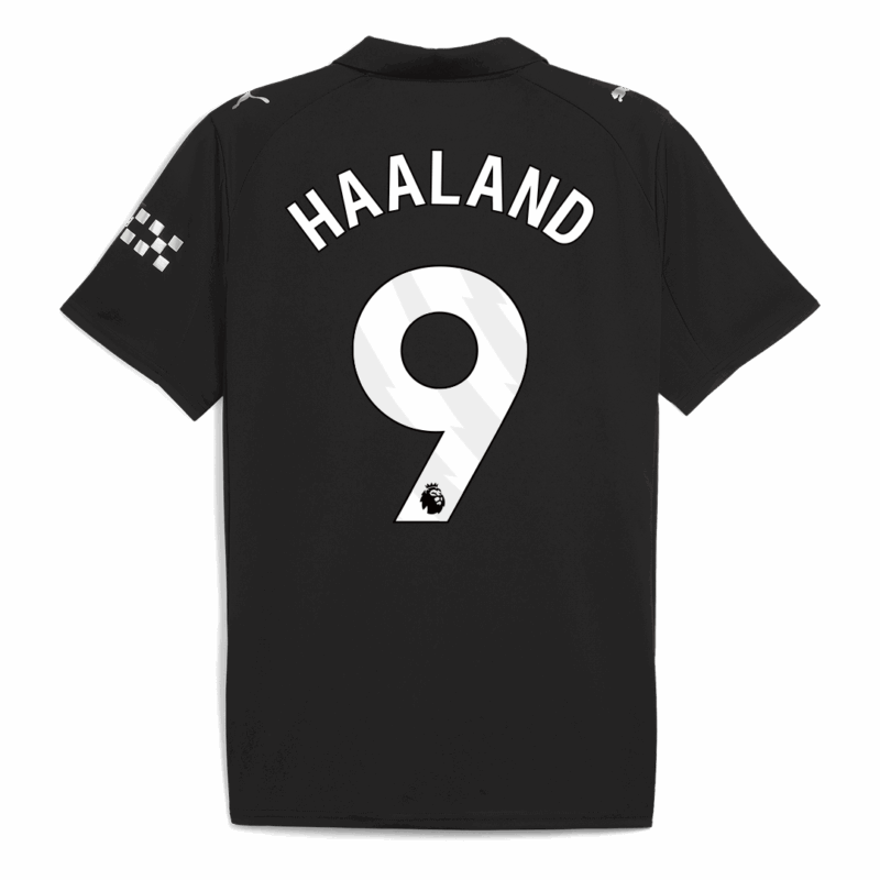 613998_3 HAALAND #9 Manchester City Away Soccer Jersey 2025/26 Black