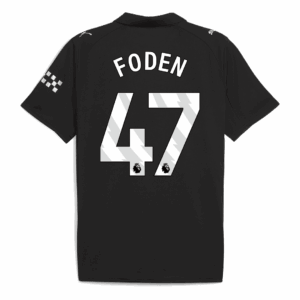 614000_3 FODEN #47 Manchester City Away Soccer Jersey 2025/26 Black