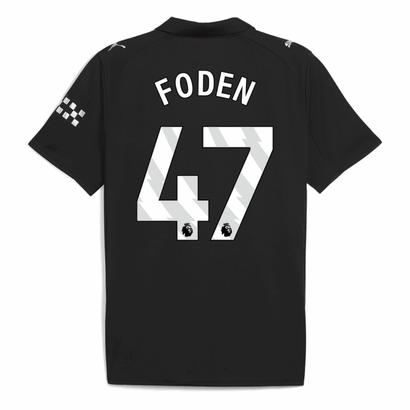 614000_3 FODEN #47 Manchester City Away Soccer Jersey 2025/26 Black