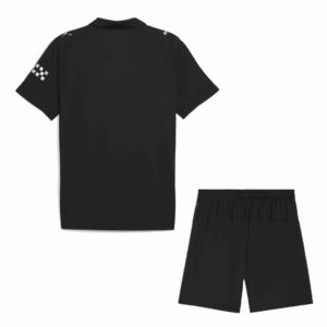 614001_2 Manchester City Away Soccer Jersey Kit(Jersey+Shorts) 2025/26 Black