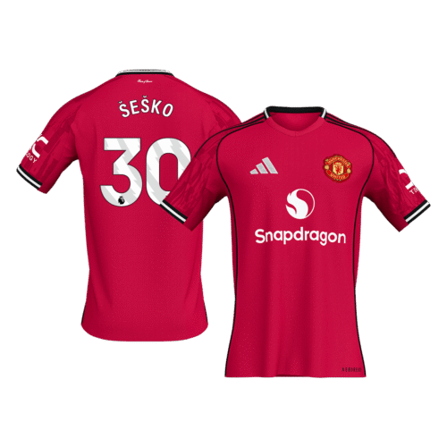 ŠEŠKO #30 Manchester United Home Soccer Jersey 2025/26