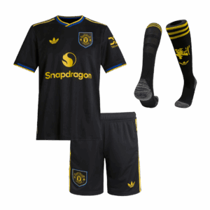 625790_1 Kid's Manchester United Third Away Soccer Jersey Kit(Jersey+Shorts+Socks) 25/26 Black