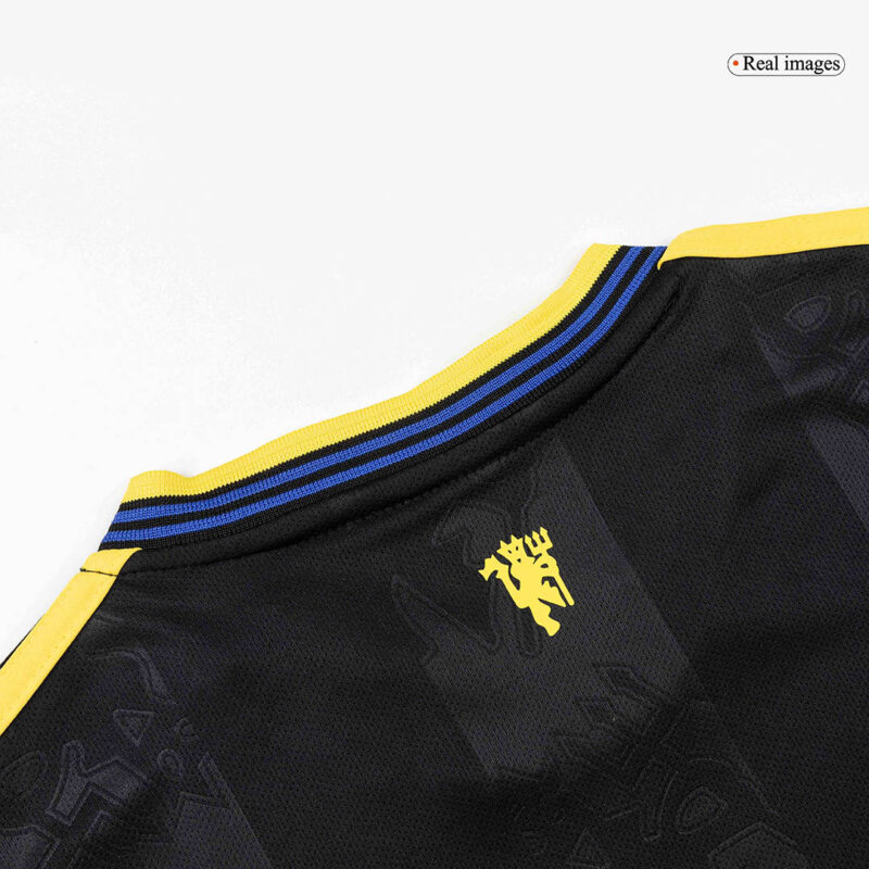 625790_10 Kid's Manchester United Third Away Soccer Jersey Kit(Jersey+Shorts+Socks) 25/26 Black