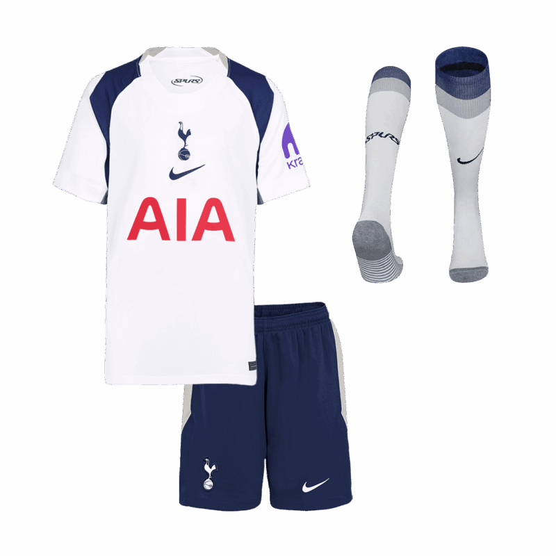 625814_1 Kid's Tottenham Hotspur Home Soccer Jersey Kit(Jersey+Shorts+Socks) 25/26 White