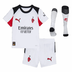 625667_1 Kid's AC Milan Away Soccer Jersey Kit(Jersey+Shorts+Socks) 25/26 White