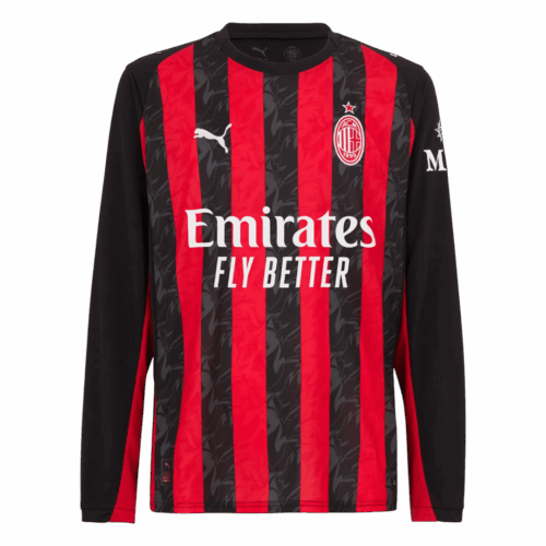 618201_1 AC Milan Long Sleeve Home Soccer Jersey 2025/26