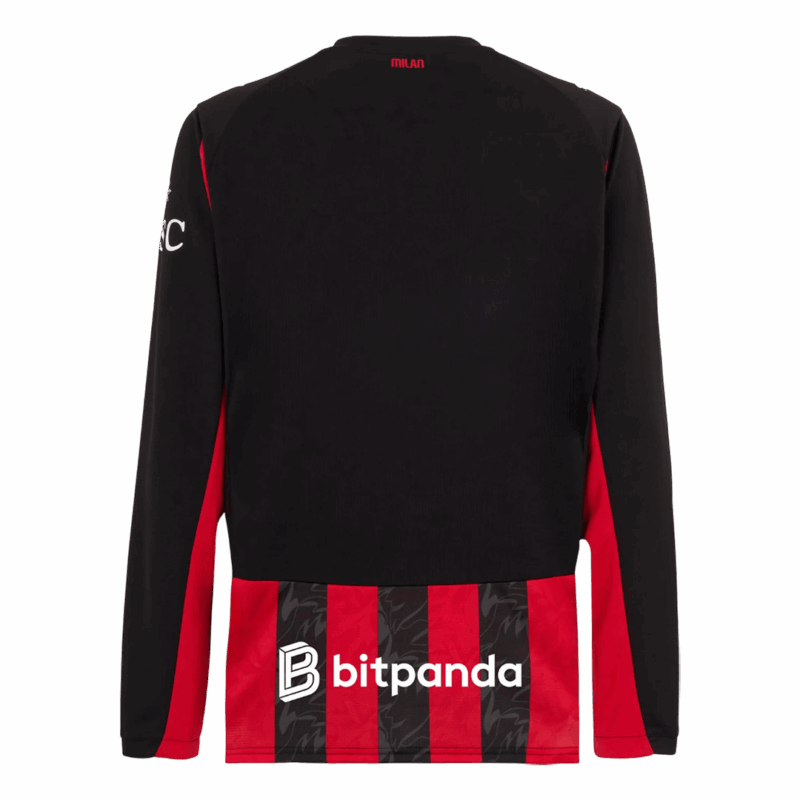 618201_2 AC Milan Long Sleeve Home Soccer Jersey 2025/26