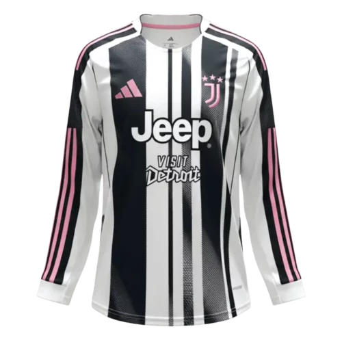 619960_1 Juventus Long Sleeve Home Soccer Jersey 2025/26
