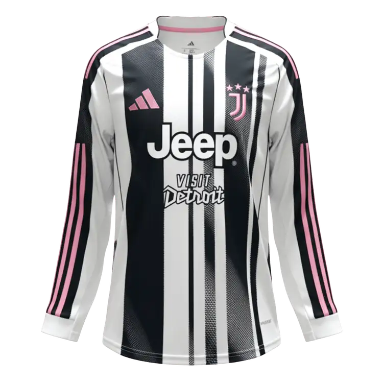 619960_1 Juventus Long Sleeve Home Soccer Jersey 2025/26
