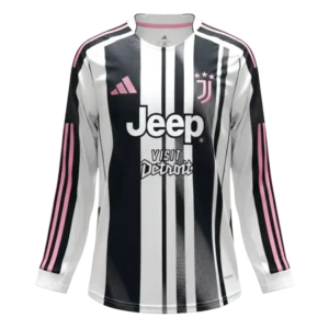 619960_2 Juventus Long Sleeve Home Soccer Jersey 2025/26