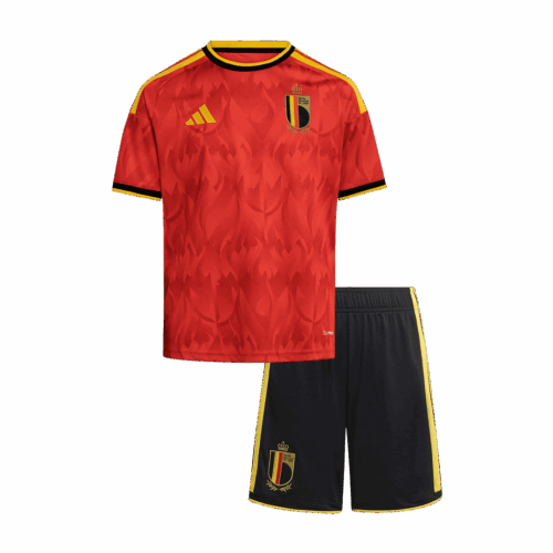619793_1 Kid's Belgium Home Soccer Jersey Kit(Jersey+Shorts) 25/26 Red