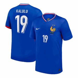 611823_1 KALULU #19 France Euro Home Soccer Jersey Blue