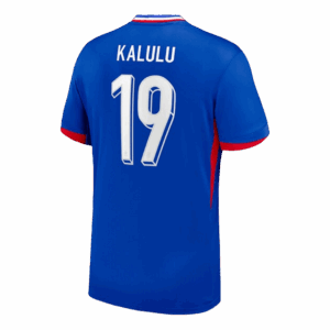 611823_3 KALULU #19 France Euro Home Soccer Jersey Blue