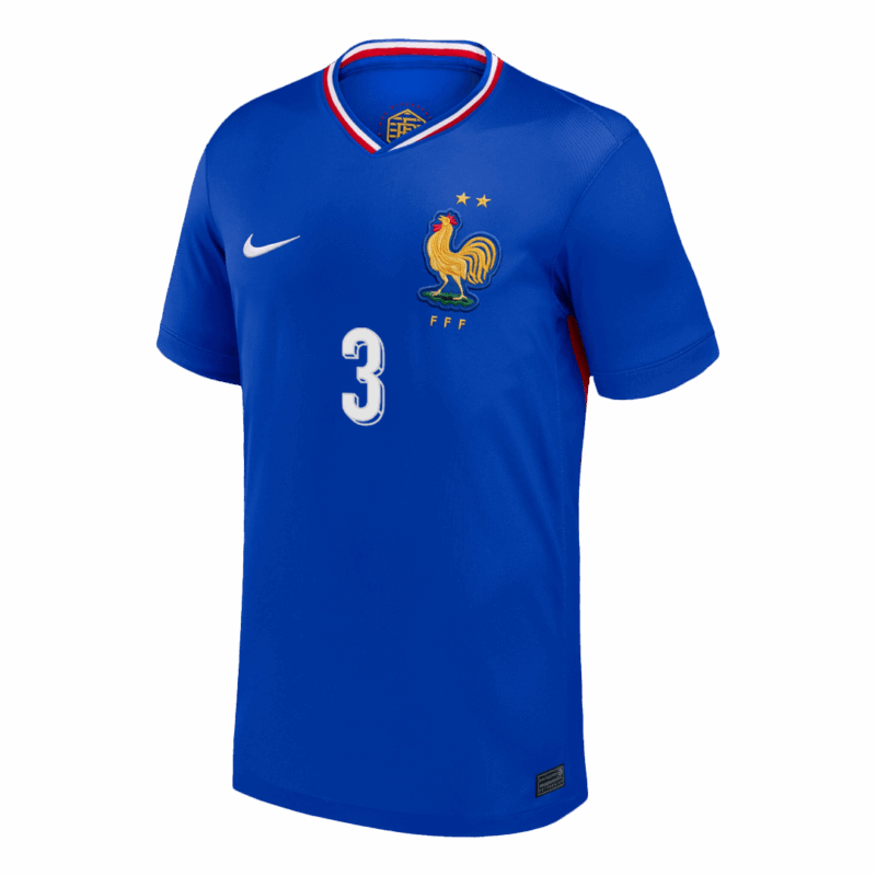 611911_2 MENDY #3 France Euro Home Soccer Jersey Blue