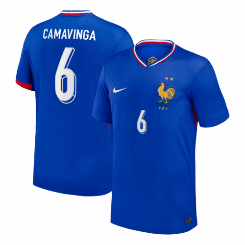611955_1 CAMAVINGA #6 France Euro Home Soccer Jersey 2024 Blue