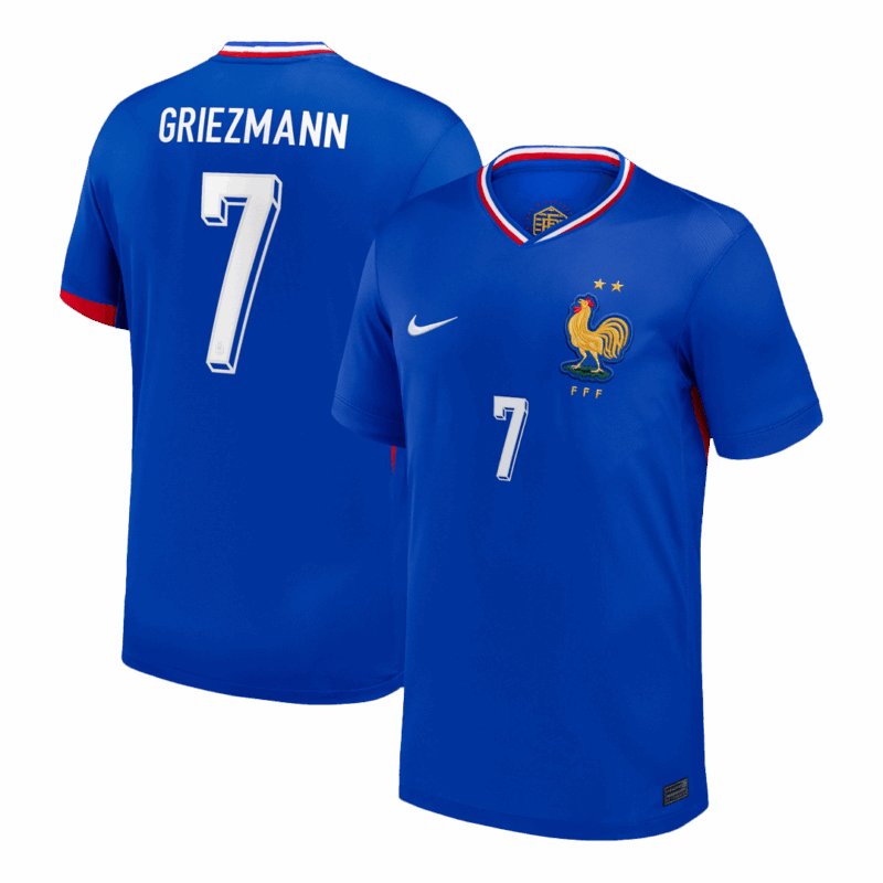611977_1 GRIEZMANN #7 France Euro Home Soccer Jersey Blue